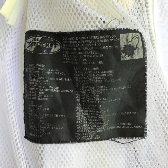 Joe Rocket Womens Cleo Motorcycle Jacket Size L White Silver Mesh Padded Armored - Picture 14 of 16